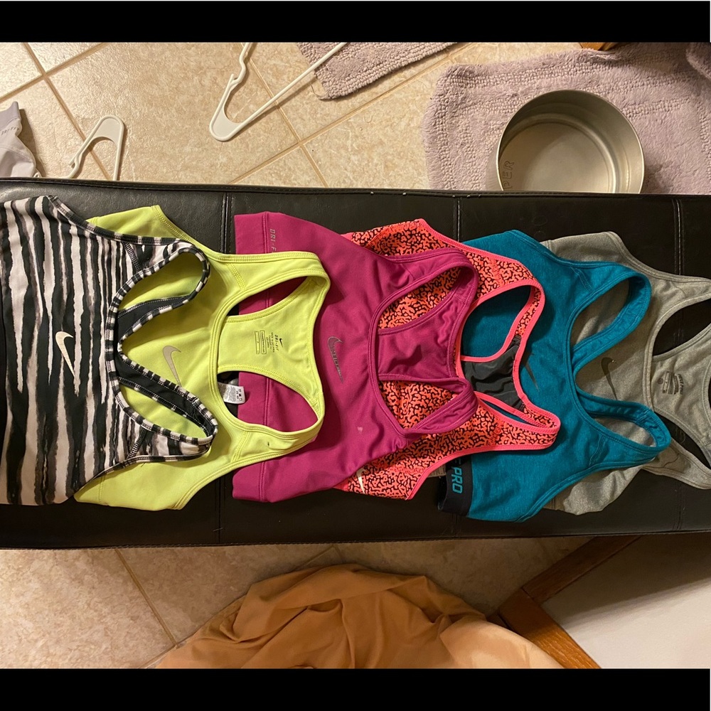 6 sports bras, all in decent shape